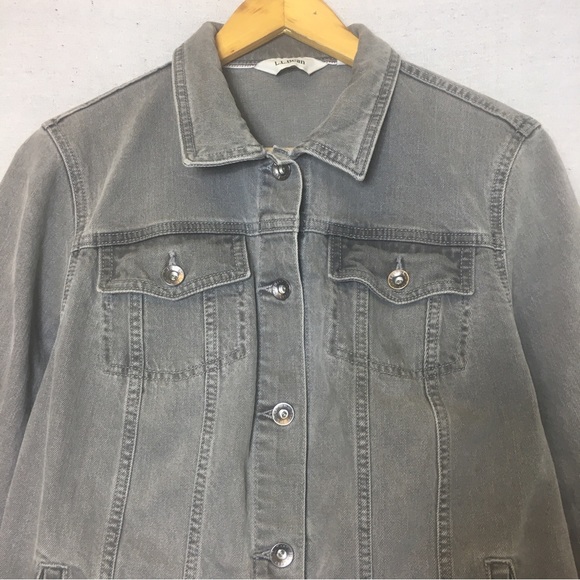 L.L. Bean Trucker Denim Jacket – Women’s Medium (Worn Grey) - Picture 4 of 16